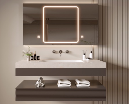 Modern Bathroom Cabinet Mirror Cabinet Wash Sink