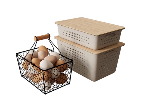 Kitchen supplies storage egg basket storage box