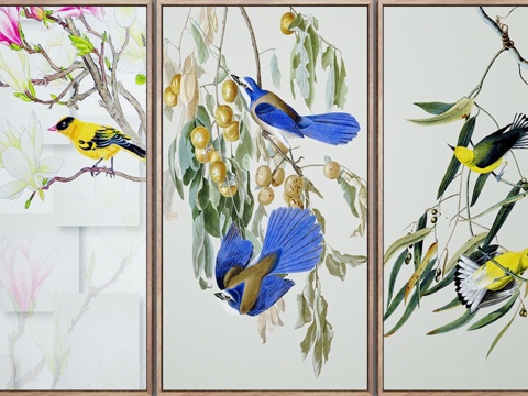 New Chinese Flower and Bird Painting Decorative Painting