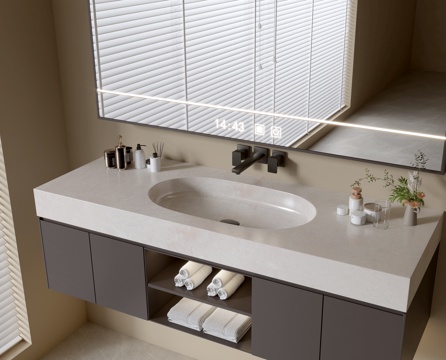 Modern Bathroom Cabinet Mirror Cabinet Wash Sink