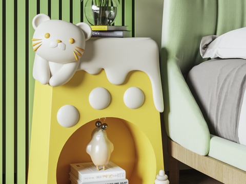 Cream Style kids Bedside table