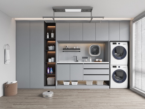 Modern Laundry Cabinet