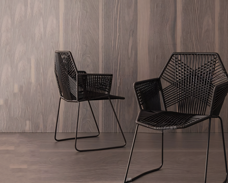 Modern Woven Chair Dining Chair Negotiation Chair Free