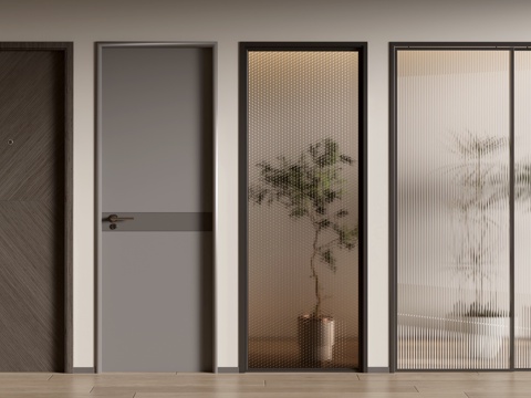 Modern single door bedroom door room door glass door sliding door