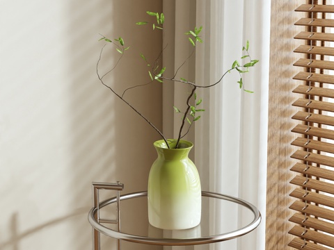 Green Plant Vase