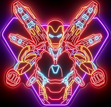 Iron Man Neon Outdoor Lights