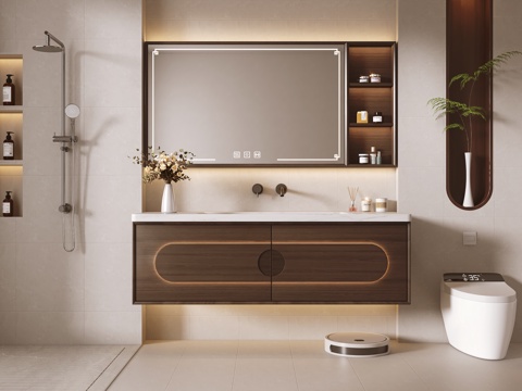 New Chinese Bathroom Cabinet Hanging Basin