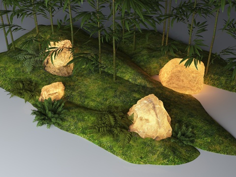 Courtyard sketch landscape simulation stone lamp