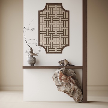 Chinese porch end view table porch partition