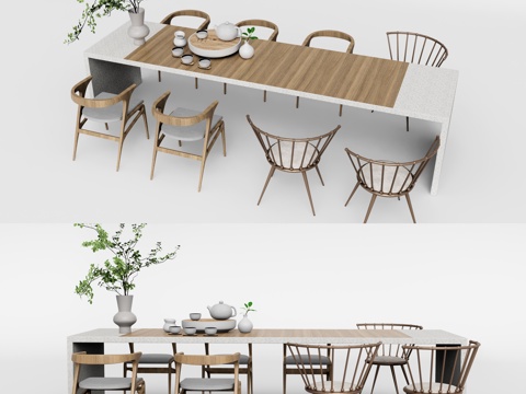 Modern Tea Table and Chair Long Table and Chair