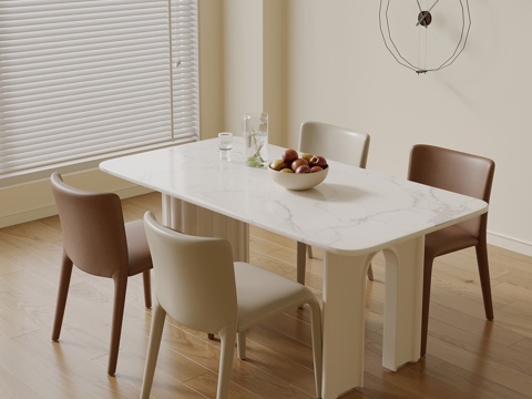 Cream Style dining table and chair