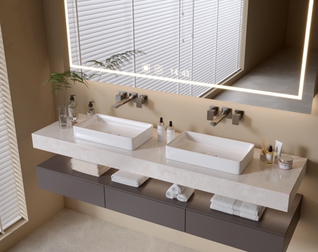 Modern Bathroom Cabinet Mirror Cabinet Wash Sink