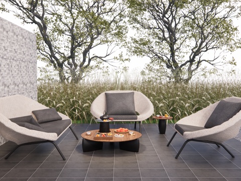 Modern outdoor tables and chairs