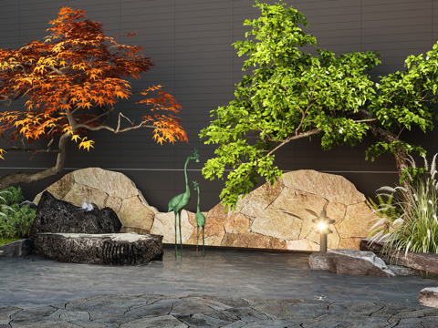 New Chinese Landscape Waterscape Tree Garden Landscape