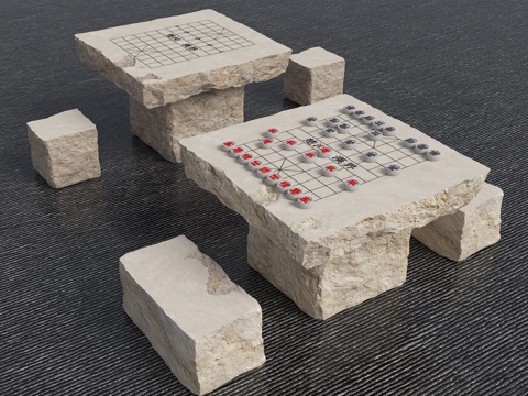 Outdoor Chess Table Stone Table Stool