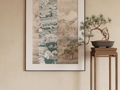 Neo-Chinese Style Decorative Painting Architectural Hanging Painting