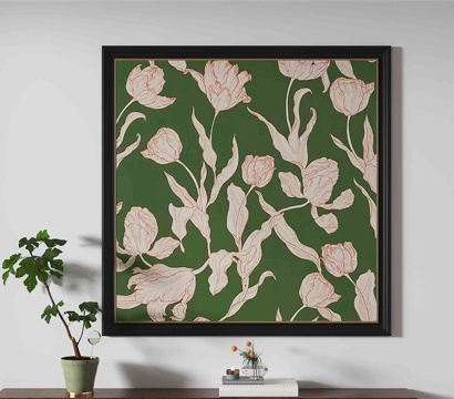 Middle Ancient Flower Painting Decorative Painting