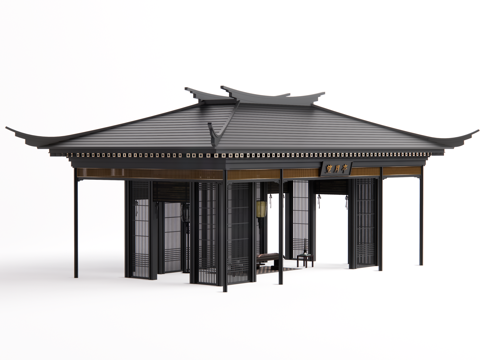 Chinese-style pavilion porch