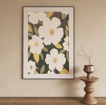 Modern Decorative Painting Flower Hanging Painting