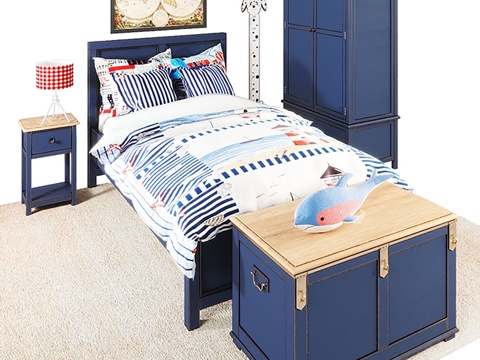 American Style Children's Furniture kids Bed kids Cabinet