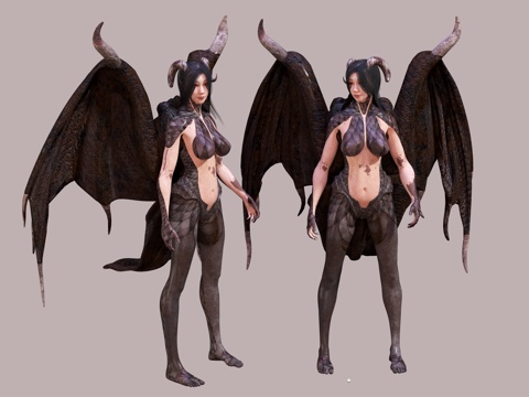 Virtual Character Succubus Demon Lucifer Satan Dragon Woman Monster Monster