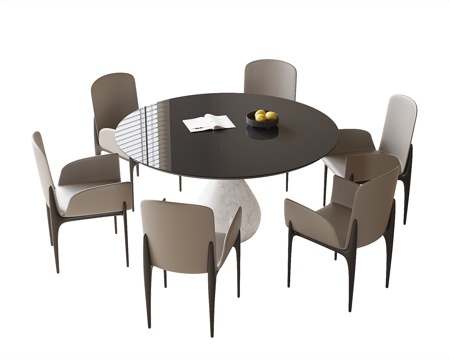 Modern Dining Table and Chair Round Dining Table