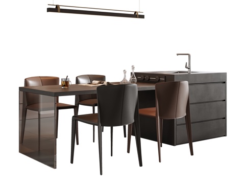 Italian Dining Table and Chair Island Table