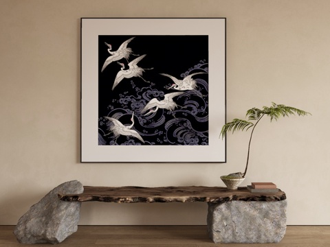 New Chinese Decorative Painting Crane Hanging Painting