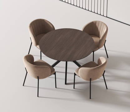 Modern leisure table and chair round table