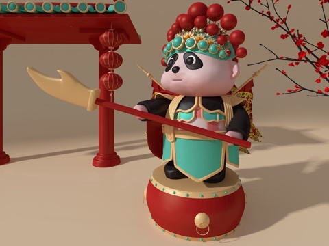 New Chinese Peking Opera Panda Man