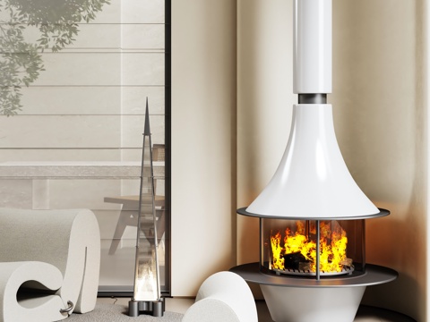 Modern independent fireplace