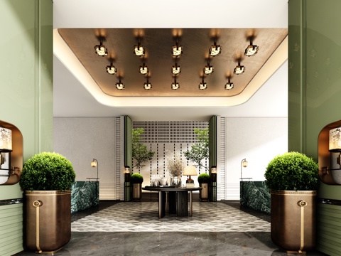 Hotel Lobby Reception Desk