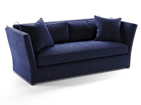 Modern Blue Sofa Double Sofa