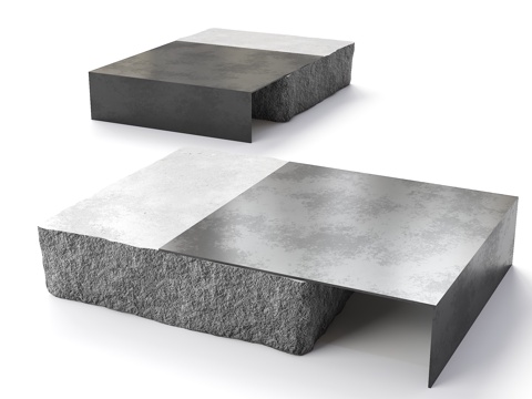 Modern stainless steel coffee table