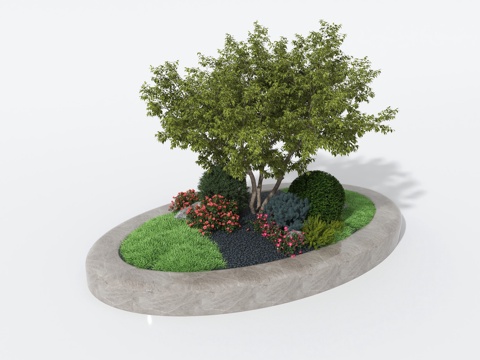 Outdoor flower bed flower groove tree pool