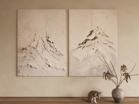 Modern Decorative Painting Texture Painting Mountain Peak Hanging Painting