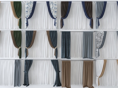 modern fabric curtain gauze curtain