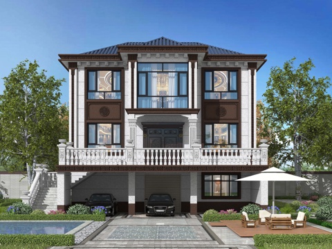 Appearance of Neo-Chinese Style single family villa