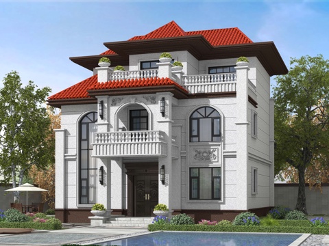 European-style single-family villa appearance