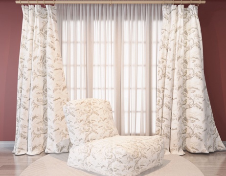 Modern fabric curtains