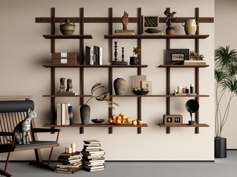 Quiet Storage Rack Decorative Shelf Bookshelf