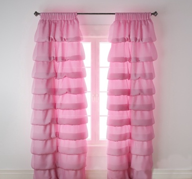 Pink Bubble Curtain Children's Curtain