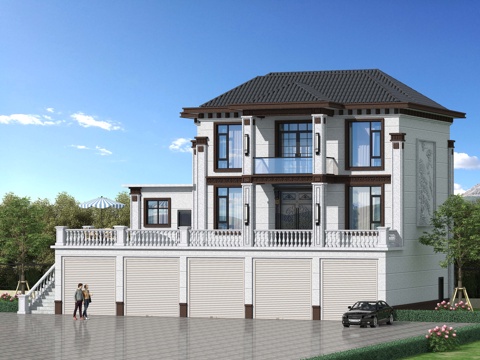 Appearance of Neo-Chinese Style single family villa