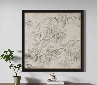 Middle Ancient Bamboo Leaf Painting Decorative Painting