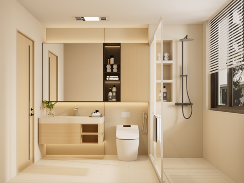 Cream Style toilet bathroom