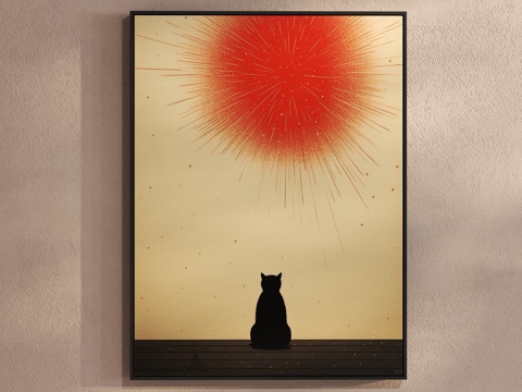 Modern Cat Art Hanging Painting