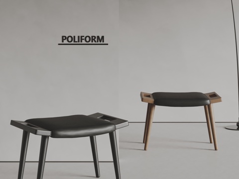 poliform modern stool solid wood stool