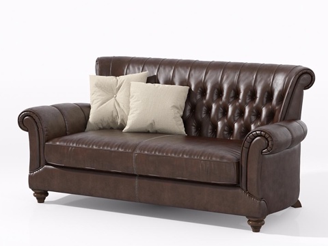 Nicoline leather sofa double sofa