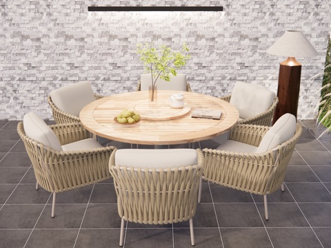 Modern Outdoor Table and Chair Outdoor Dining Table Round Dining Table