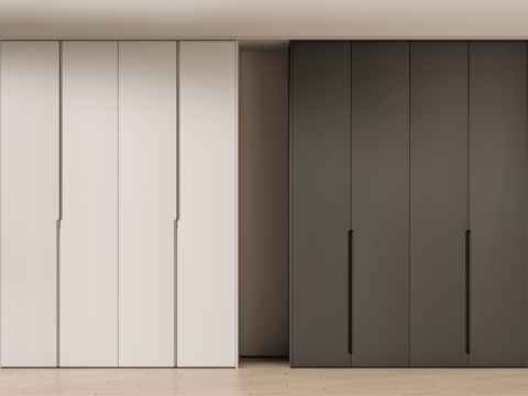 Modern wardrobe with high door